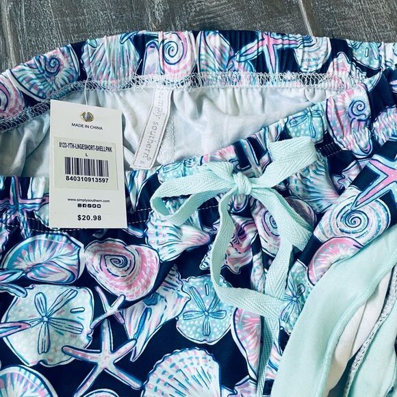Simply Southern Girls Seashell Shorts Youth L - Picture 3 of 4